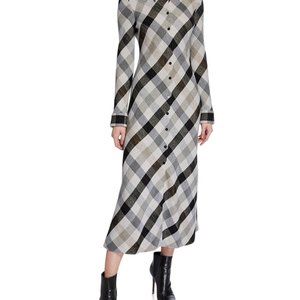 NWOT Rosetta Getty Plaid Long Shirtdress 4